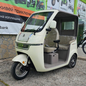 Триместна електрическа триколка max motors luxury bus ivory white (1500w, 60v, 20ah)
