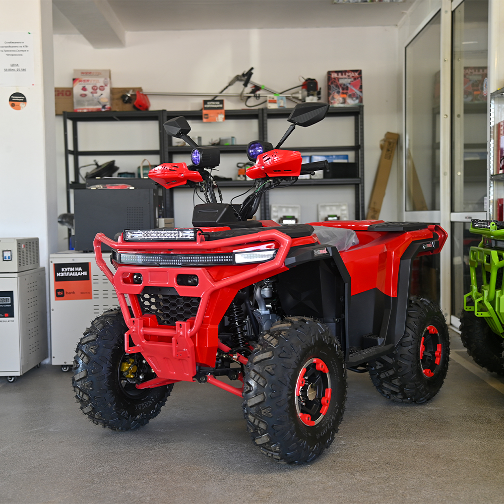 Двуместно бензиново atv bullmax maxo pro 150cc, полуавтомат, червено