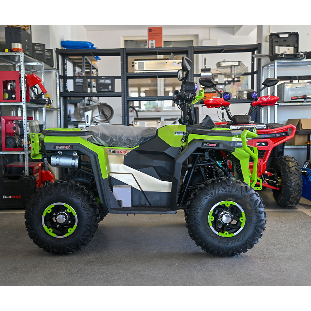 Двуместно бензиново atv bullmax maxo pro 150cc, полуавтомат, зелено