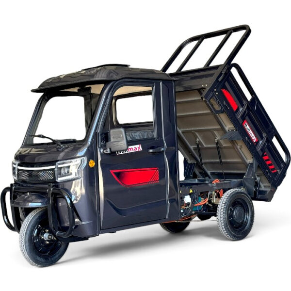 Професионална товарна електрическа триколка с кабина, товароносимост 600 кг, bullmax cargo cab 4000w