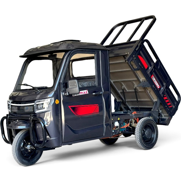 Професионална товарна електрическа триколка с кабина, товароносимост 600 кг, bullmax cargo cab 4000w