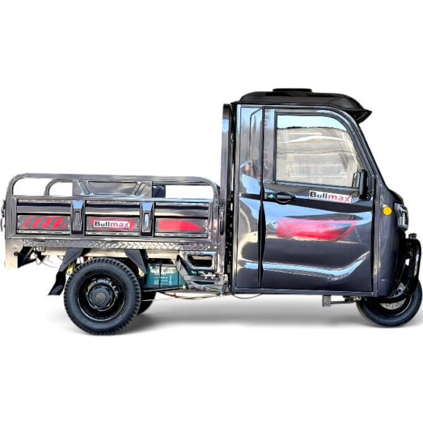 Професионална товарна електрическа триколка с кабина, товароносимост 600 кг, bullmax cargo cab 4000w