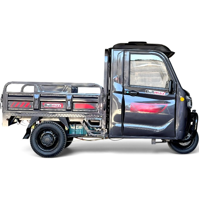 Професионална товарна електрическа триколка с кабина, товароносимост 600 кг, bullmax cargo cab 4000w