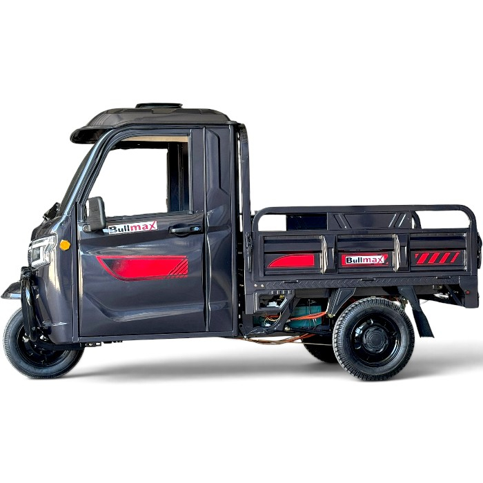 Професионална товарна електрическа триколка с кабина, товароносимост 600 кг, bullmax cargo cab 4000w