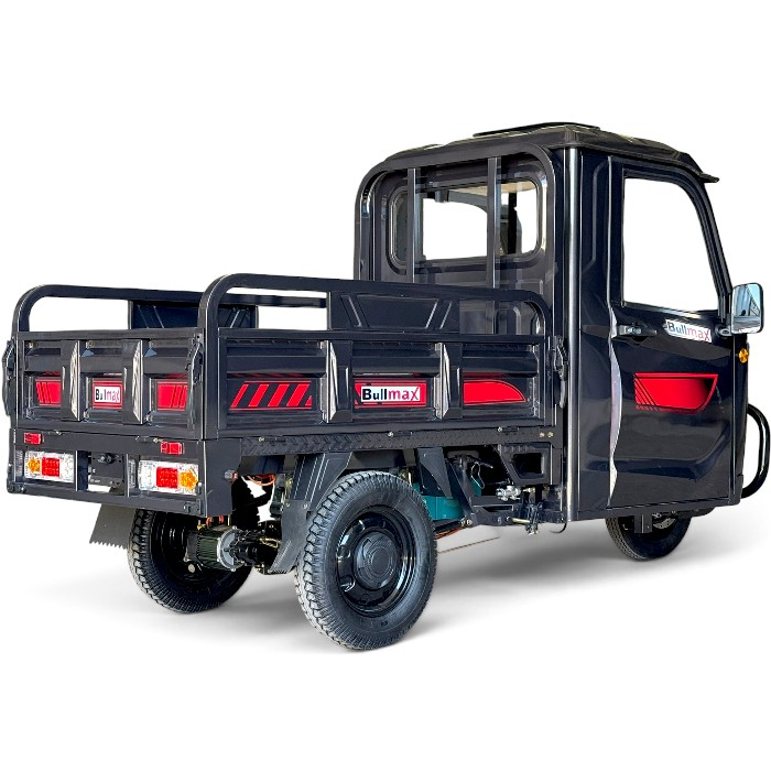 Професионална товарна електрическа триколка с кабина, товароносимост 600 кг, bullmax cargo cab 4000w