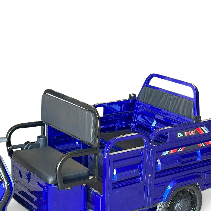 Триместна товарна електрическа карго триколка, 3500w, 600кг товароносимост, мощни батерии, 80км пробег, bullmax b2000