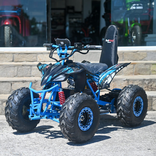 Юношеско електрическо atv 2000w bullmax beast с родителски контрол, led, 40км/ч, 48v/20ah, светлосиньо