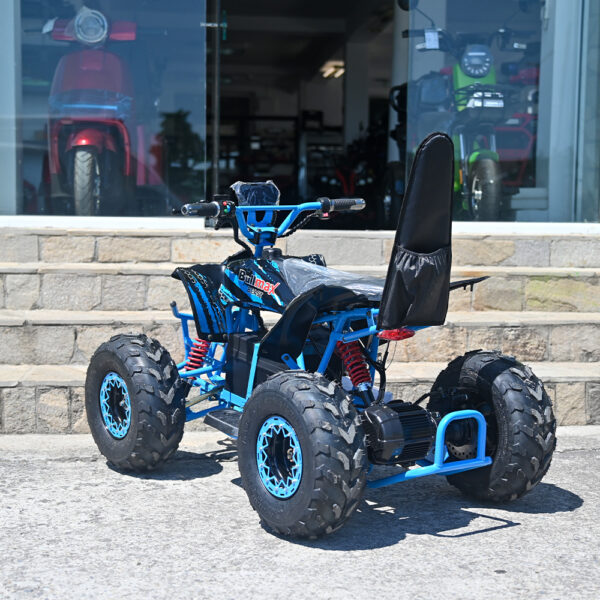 Юношеско електрическо atv 2000w bullmax beast с родителски контрол, led, 40км/ч, 48v/20ah, светлосиньо
