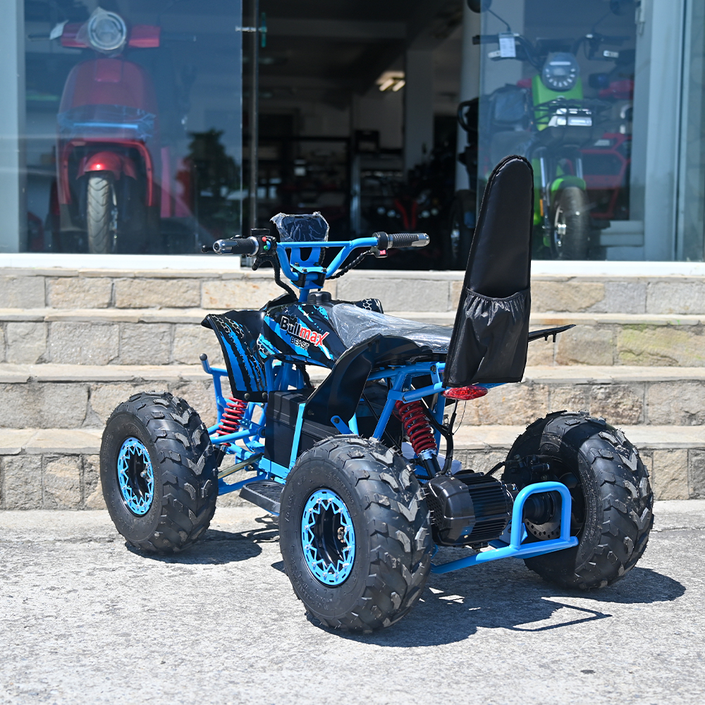 Юношеско електрическо atv 2000w bullmax beast с родителски контрол, led, 40км/ч, 48v/20ah, светлосиньо