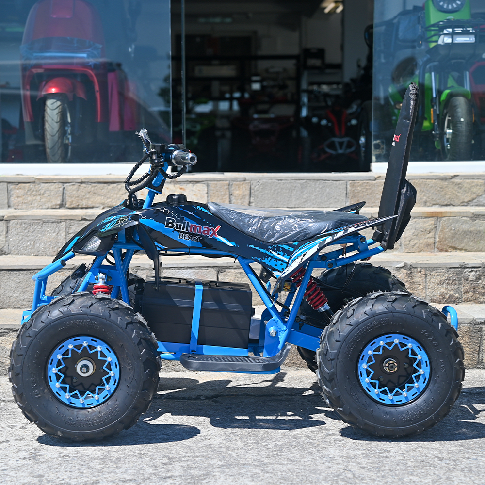 Юношеско електрическо atv 2000w bullmax beast с родителски контрол, led, 40км/ч, 48v/20ah, светлосиньо