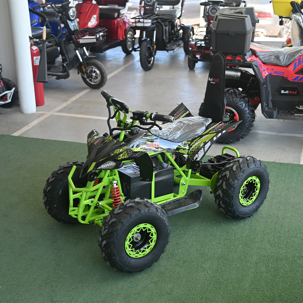 Юношеско електрическо atv 2000w, bullmax beast, родителски контрол, led, 40км/ч, 48v/20ah, зелено