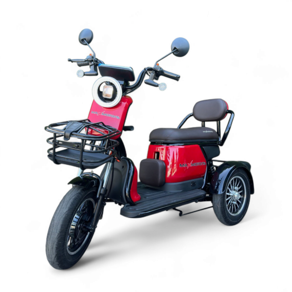 Електрическа триколка max motors grand pudding 2000w, 60v/25ah, червена