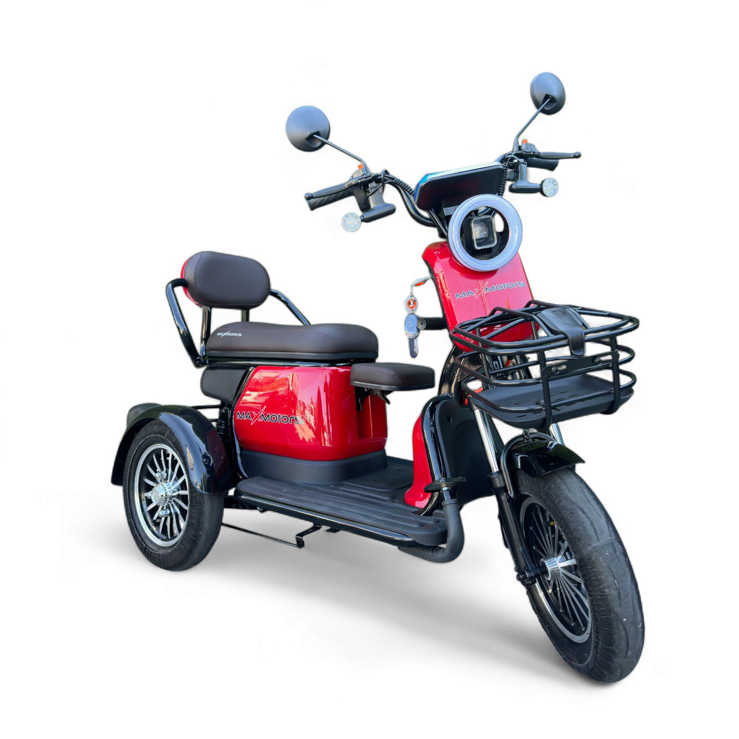 Електрическа триколка max motors grand pudding 2000w, 60v/25ah, червена