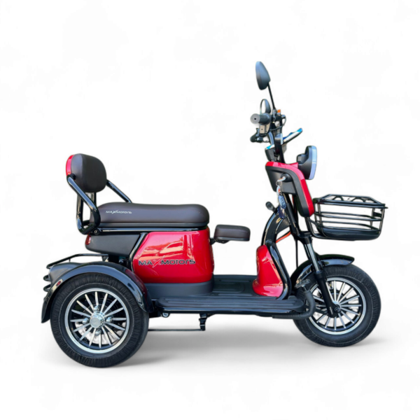 Електрическа триколка max motors grand pudding 2000w, 60v/25ah, червена