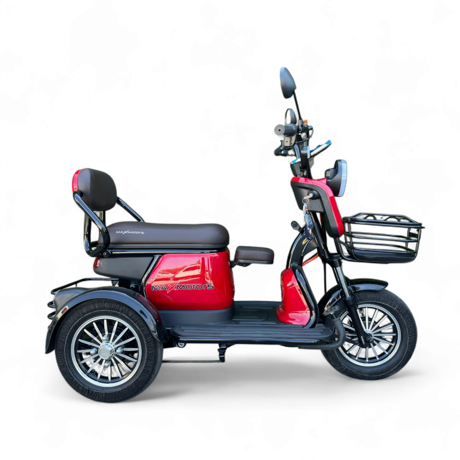 Електрическа триколка max motors grand pudding 2000w, 60v/25ah, червена