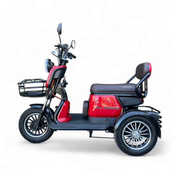 Електрическа триколка max motors grand pudding 2000w, 60v/25ah, червена