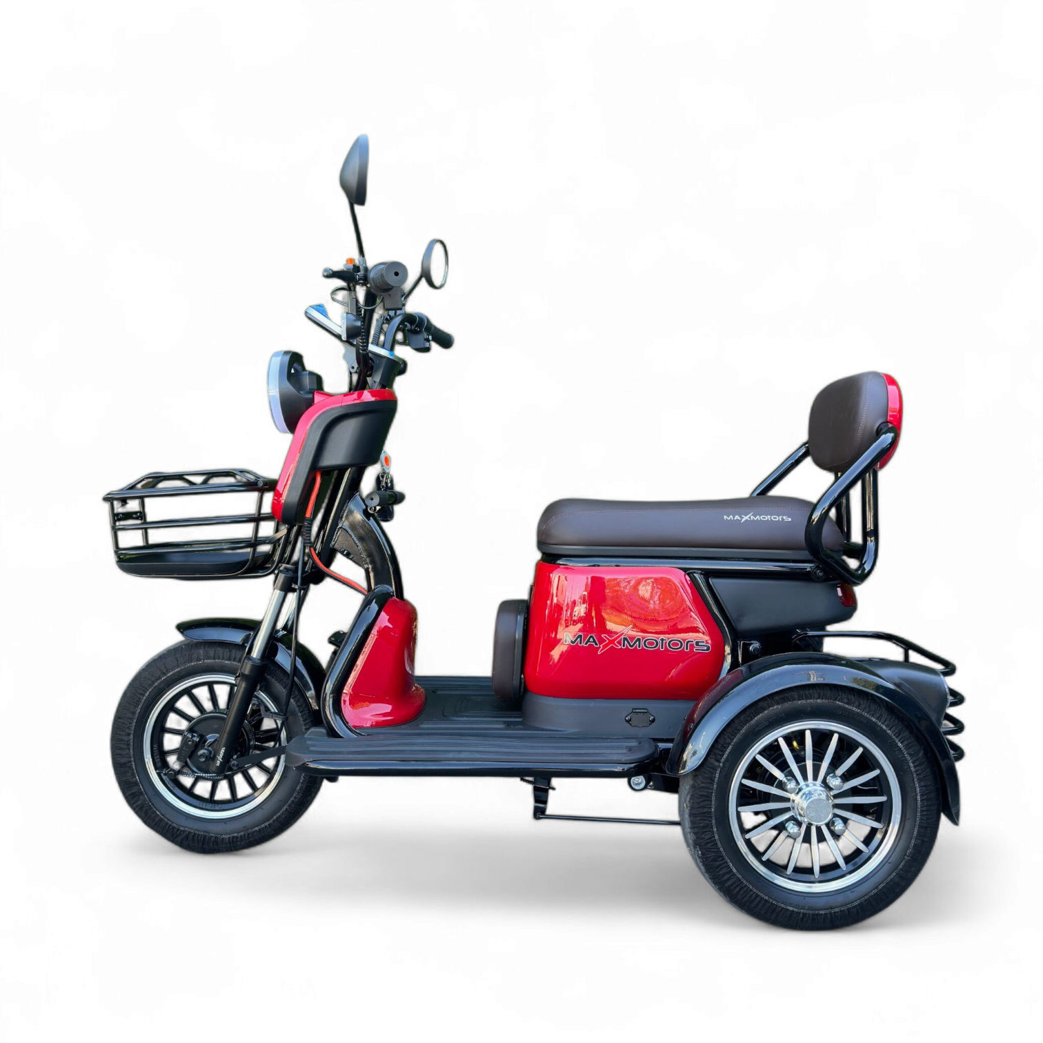 Електрическа триколка max motors grand pudding 2000w, 60v/25ah, червена