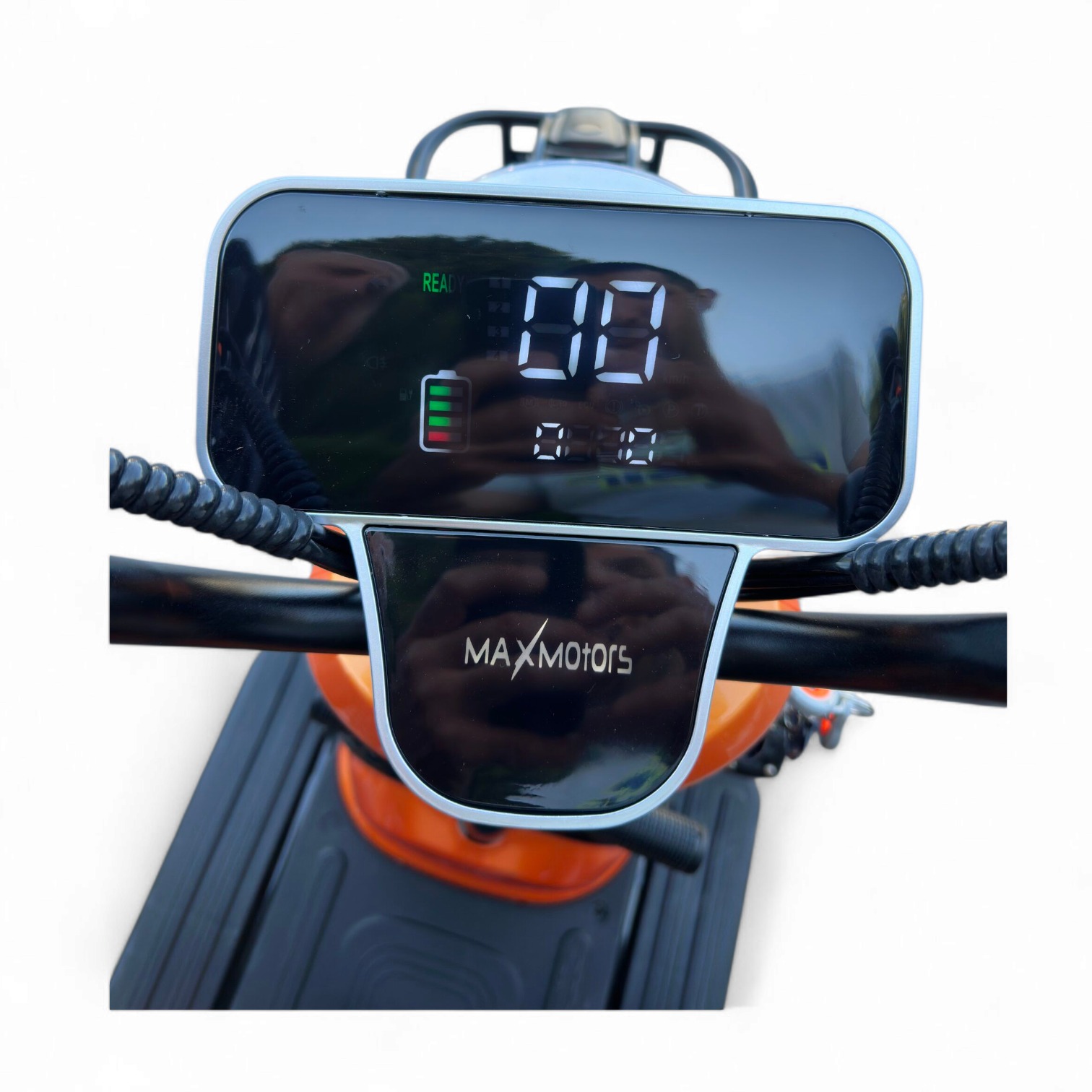 Електрическа триколка max motors grand pudding 2000w, 60v/25ah, оранжева