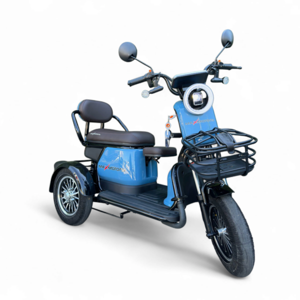 Електрическа триколка max motors grand pudding 2000w, 60v/25ah, синя