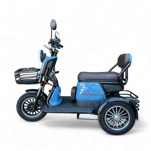 Електрическа триколка max motors grand pudding 2000w, 60v/25ah, синя
