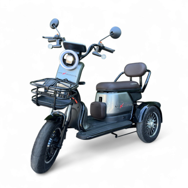 Електрическа триколка max motors grand pudding 2000w, 60v/25ah, сива