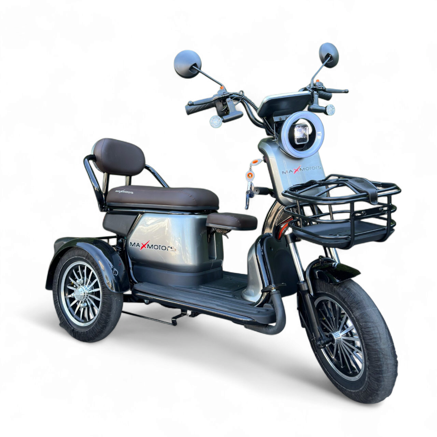 Електрическа триколка max motors grand pudding 2000w, 60v/25ah, сива