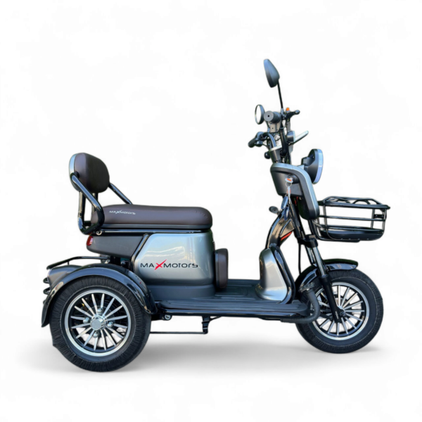 Електрическа триколка max motors grand pudding 2000w, 60v/25ah, сива
