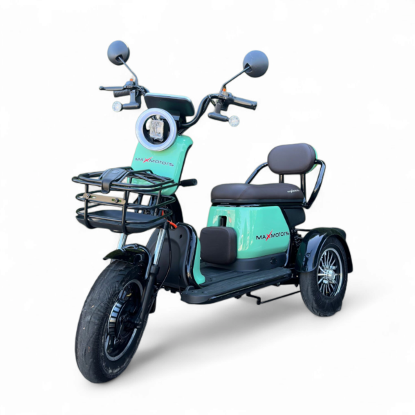 Електрическа триколка max motors grand pudding 2000w, 60v/25ah, зелена
