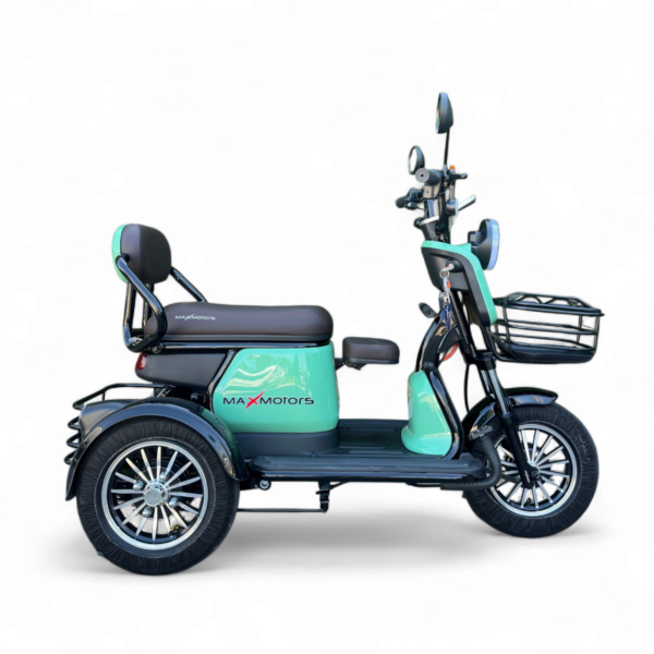 Електрическа триколка max motors grand pudding 2000w, 60v/25ah, зелена