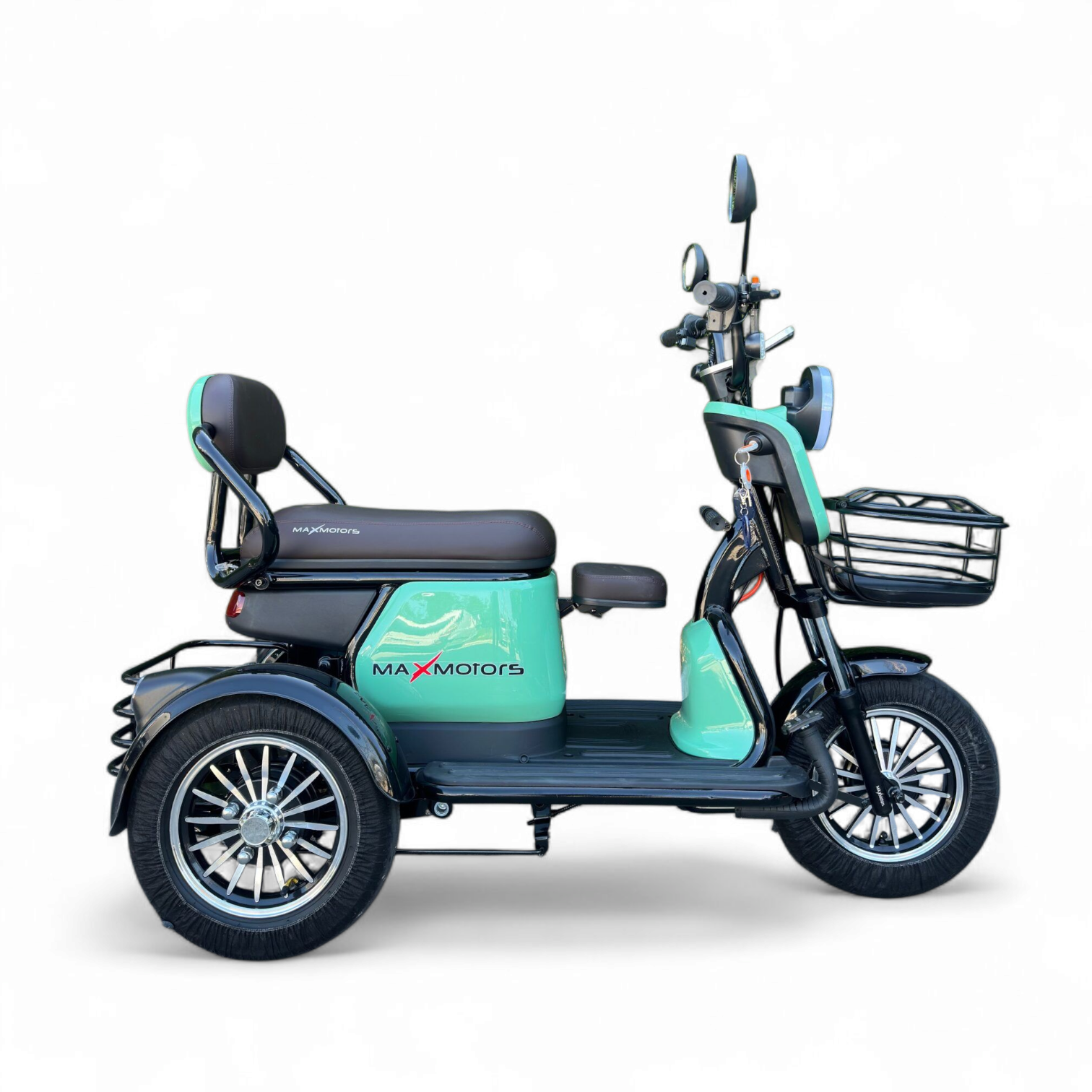 Електрическа триколка max motors grand pudding 2000w, 60v/25ah, зелена