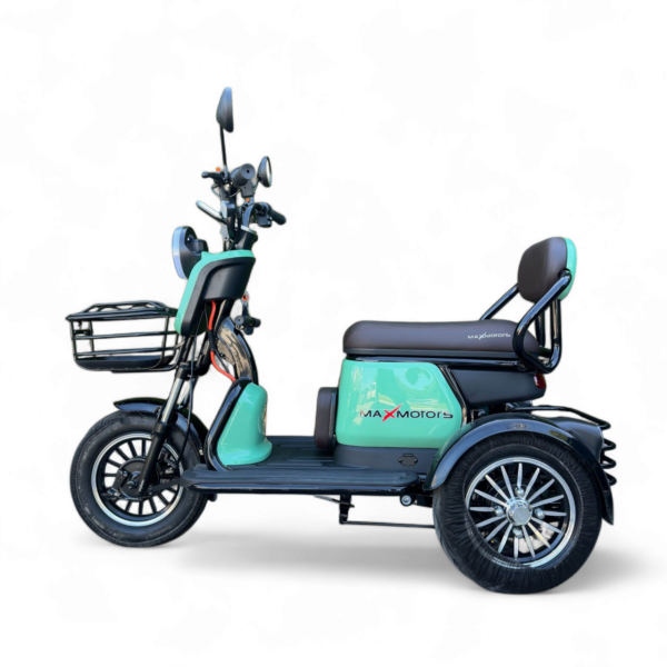 Електрическа триколка max motors grand pudding 2000w, 60v/25ah, зелена