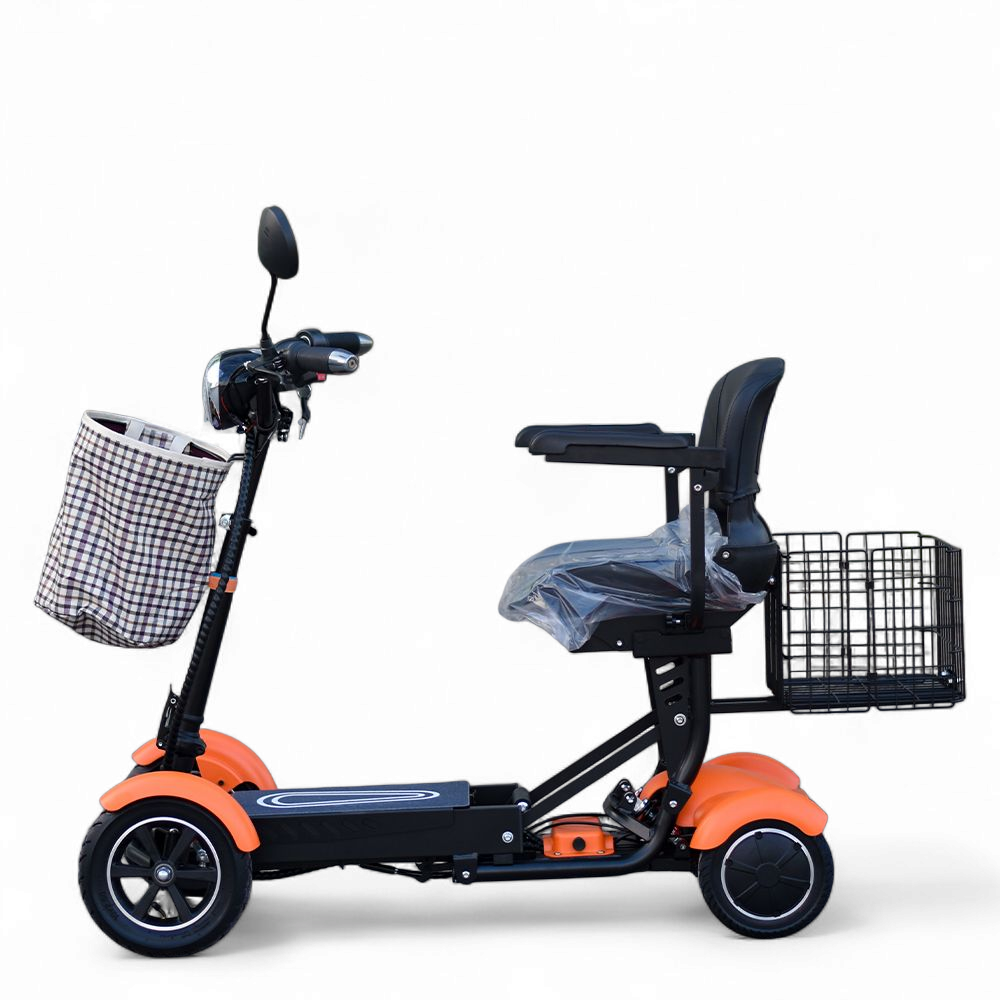 Олекотена сгъваема електрическа четириколка 750w, с литиевa батерия, 10ah, max motors