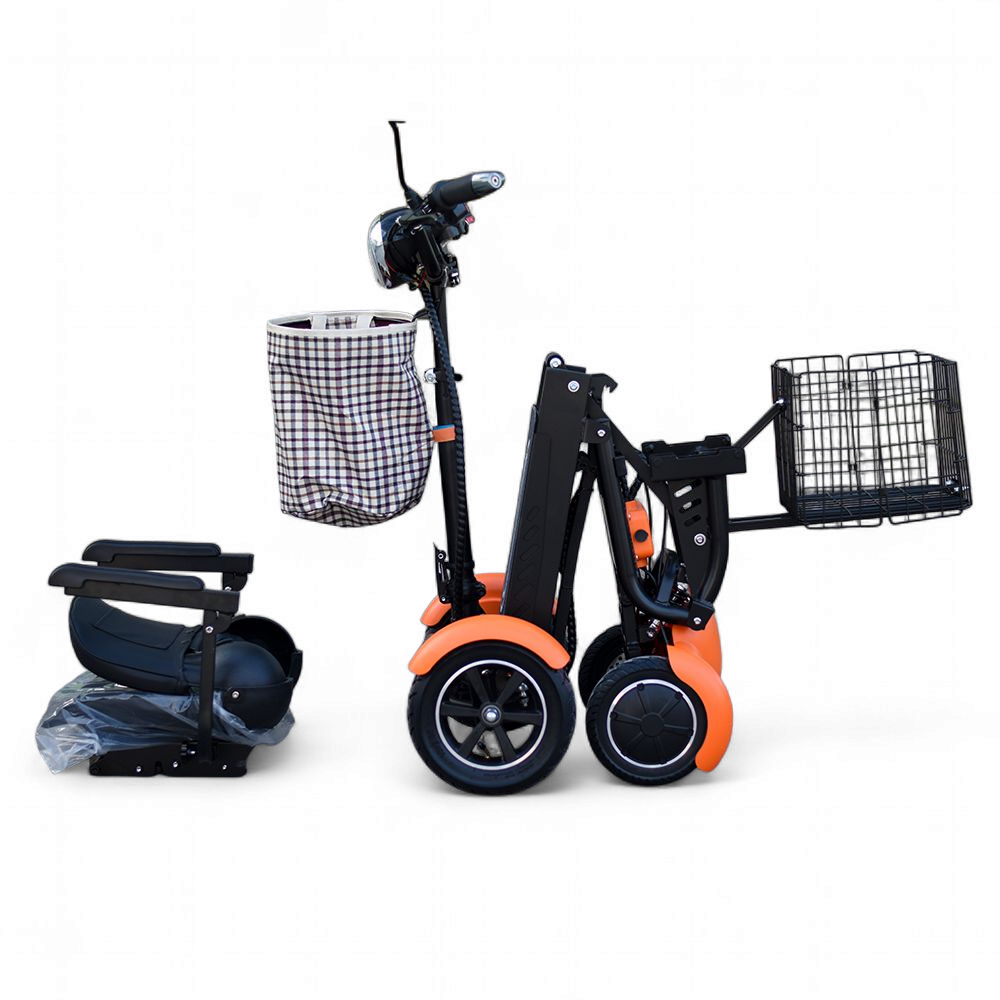 Олекотена сгъваема електрическа четириколка 750w, с литиевa батерия, 10ah, max motors