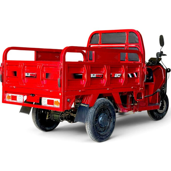 Двуместна товарна карго селскостопанска електрическа триколка 4000w, 600кг товароносимост, 80кг пробег, 72v/45ah мощни батерии