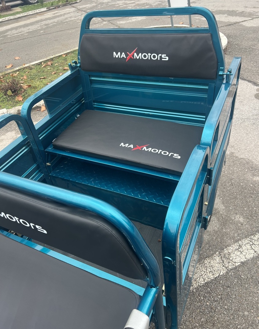 Триместна товарна електрическа триколка max motors go pro 2000w, (трансформираща се)