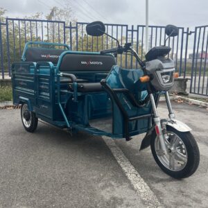 Триместна товарна електрическа триколка max motors go pro 2000w, (трансформираща се)