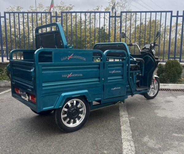 Триместна товарна електрическа триколка max motors go pro 2000w, (трансформираща се)