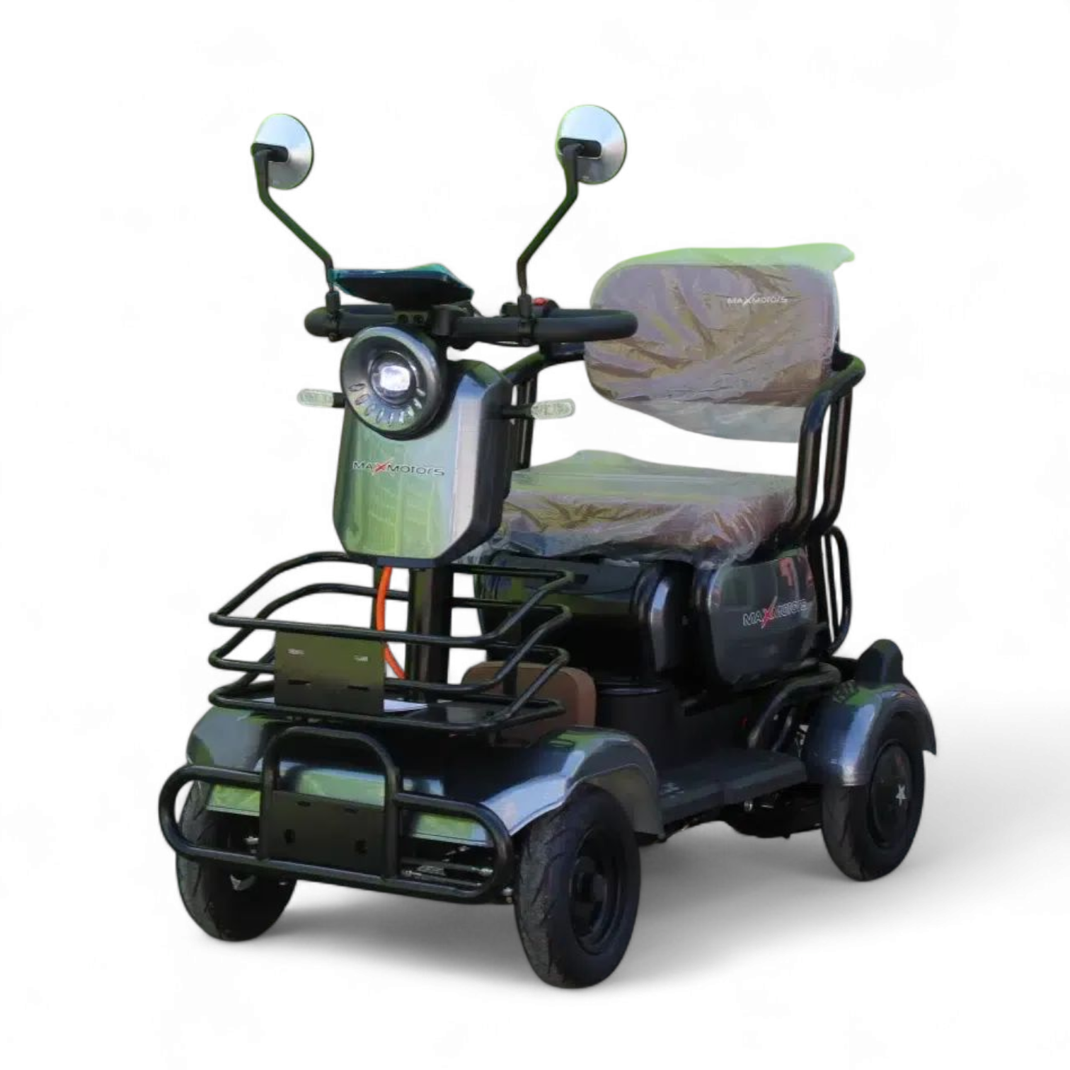 Триместна електрическа четириколка maxmotors a9, 1500w, 48v/20ah, сива