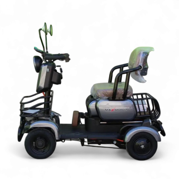 Триместна електрическа четириколка maxmotors a9, 1500w, 48v/20ah, сива