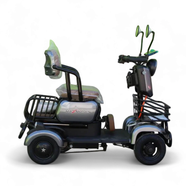 Триместна електрическа четириколка maxmotors a9, 1500w, 48v/20ah, сива
