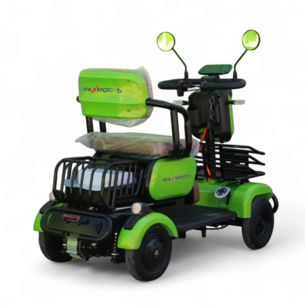 Триместна електрическа четириколка maxmotors a9, 1500w, 48v/20ah, зелена
