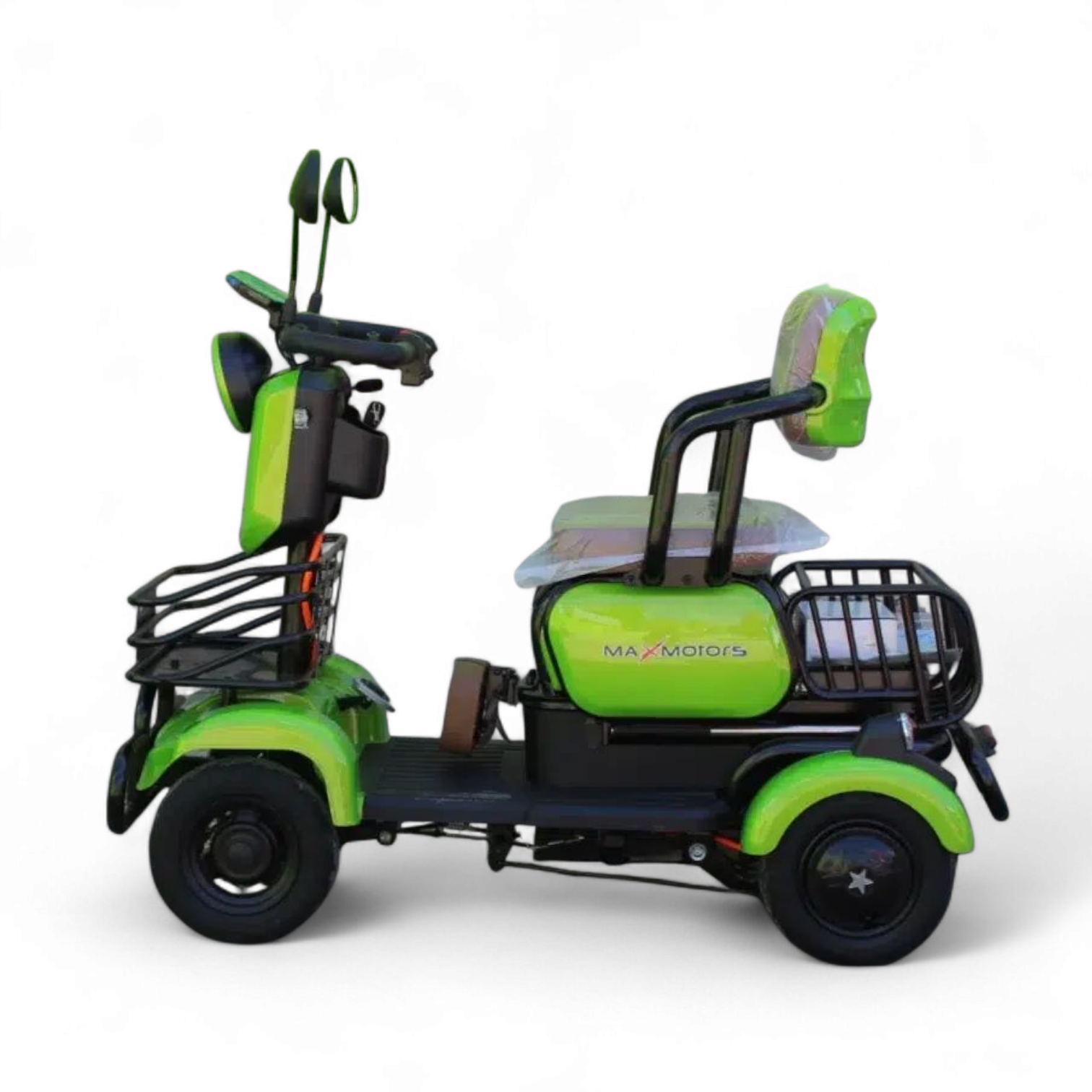 Триместна електрическа четириколка maxmotors a9, 1500w, 48v/20ah, зелена