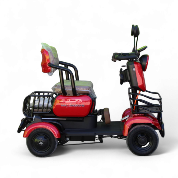 Триместна електрическа четириколка maxmotors a9, 1500w, 48v/20ah, червена