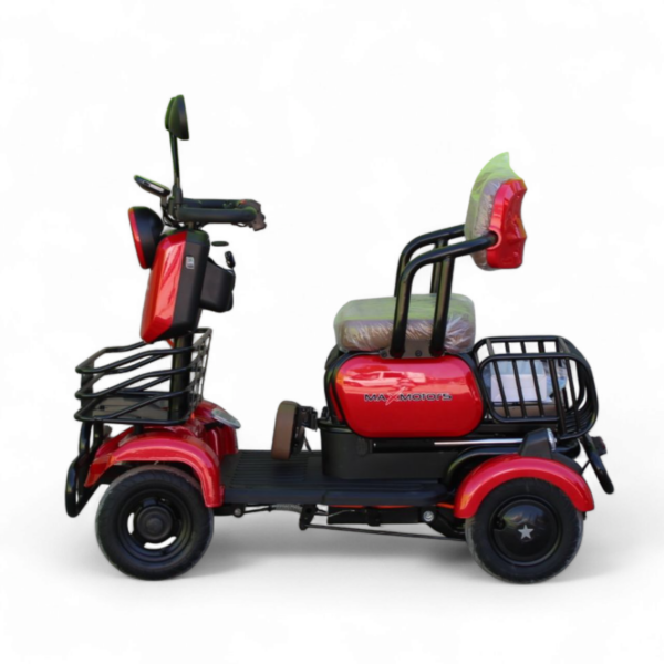 Триместна електрическа четириколка maxmotors a9, 1500w, 48v/20ah, червена