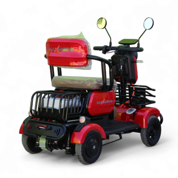 Триместна електрическа четириколка maxmotors a9, 1500w, 48v/20ah, червена
