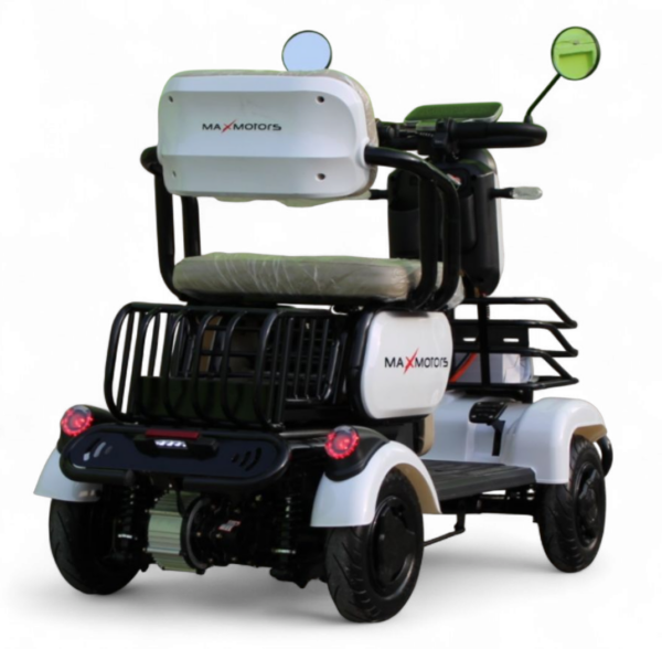Триместна електрическа четириколка maxmotors a9, 1500w, 48v/20ah, бяла