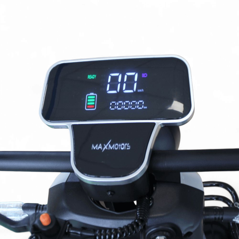 Триместна електрическа четириколка maxmotors a9, 1500w, 48v/20ah, бяла