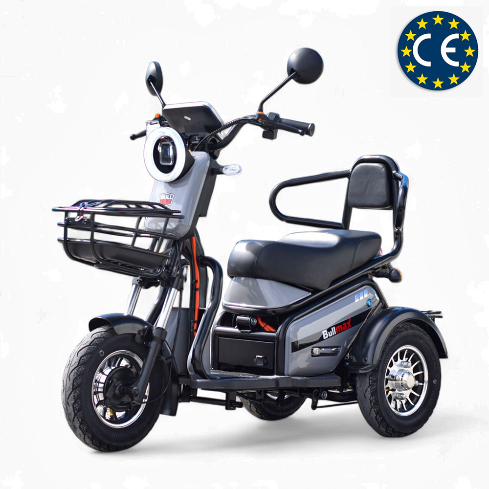 pudding v.2 600w, 48v, 20ah, coc сертификат, 25 км/ч, двуместна електрическа триколка