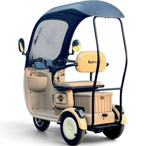 Триместна електрическа триколка с покрив bullmax c5 apolon, със сертификат (2000w max, 60v/20ah)
