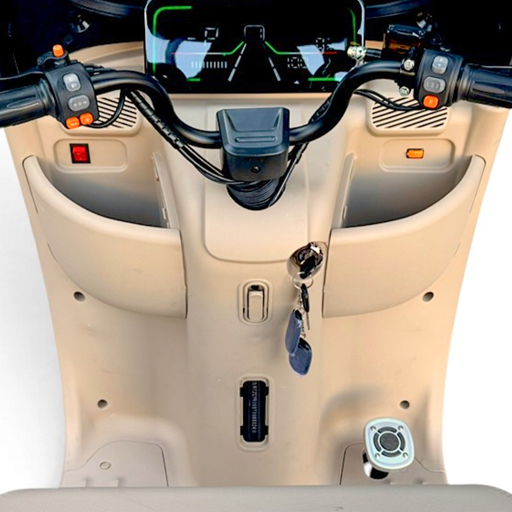 Триместна електрическа триколка с покрив bullmax c5 apolon, със сертификат (2000w max, 60v/20ah)